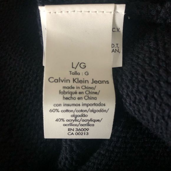 NWT CALVIN KLEIN knitted black sweater with studs - Picture 4 of 4